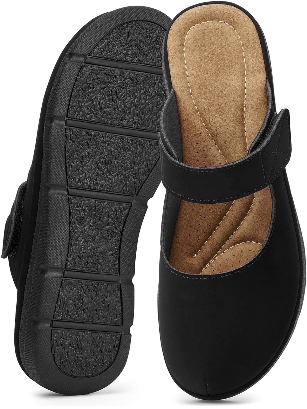Women's black clogs
